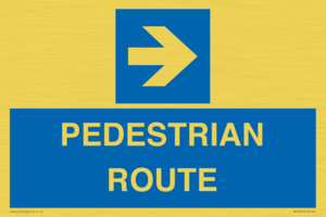 PEDESTRIAN ROUTE - right arrow